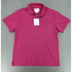 Swims Mens Short Sleeve Polo Shirt Pink Checkered XL New Tag